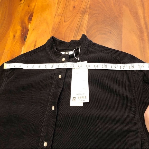 NWT Uniqlo Oversized Black Minimalist Casual Loose Fit Belted Long Sleeves. XS - Picture 9 of 16